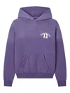 Man On The Boon. Logo-embroidered Hoodie In Purple