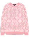 Man On The Boon. Logo-jacquard Jumper In Pink