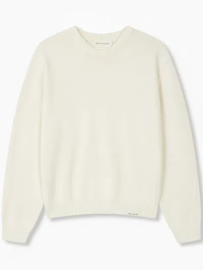 Man On The Boon. Logo-patch Jumper In White