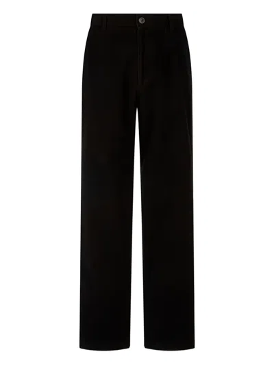 Man On The Boon. Logo-patch Trousers In Black