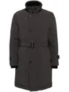 Man On The Boon. Long Down Coat In Grey