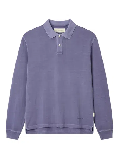 Man On The Boon. Long-sleeve Polo Shirt In Purple