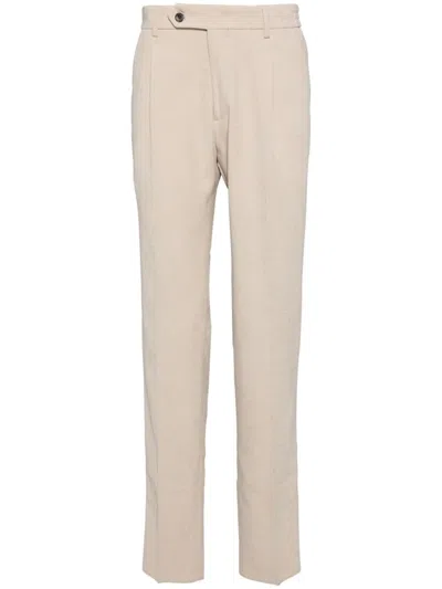 Man On The Boon. Malone Tapered Trousers In Neutrals