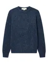 Man On The Boon. Mélange-effect Sweater In Blue