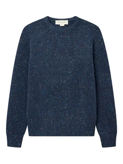 Man On The Boon. Mélange-effect Sweater In Blue