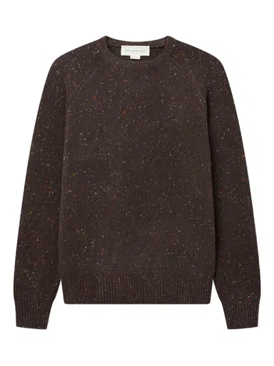 Man On The Boon. Mélange-effect Sweater In Brown