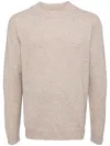 Man On The Boon. Mock-neck Wool-blend Jumper In Neutrals