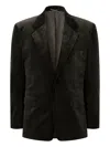 Man On The Boon. Notched-lapel Corduroy Blazer In Black