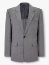 Man On The Boon. Notched-lapels Wool Blazer In Grey