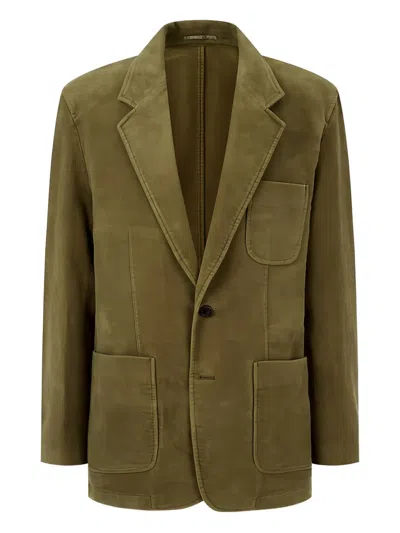 Man On The Boon. Patch-pocket Jacket In Green