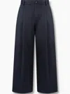 Man On The Boon. Pintuck-detail Wide-leg Trousers In Blue