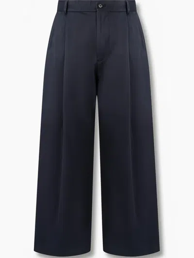 Man On The Boon. Pintuck-detail Wide-leg Trousers In Blue