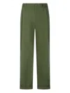 Man On The Boon. Pleated Button Trousers In Green