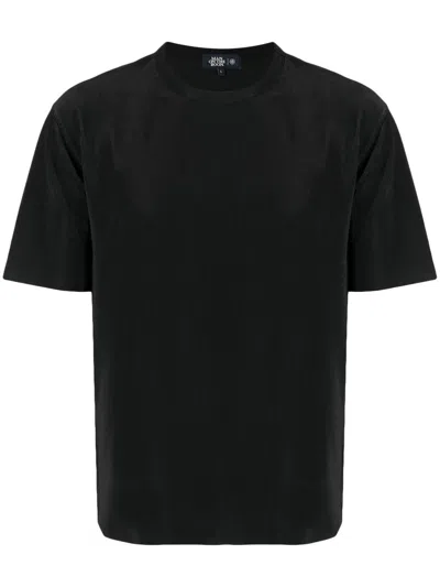Man On The Boon. Pleated Drop-shoulder T-shirt In Black