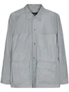 Man On The Boon. Press-stud Leather Jacket In Blue