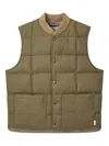 Man On The Boon. Quilted Duck-down Vest In Gray