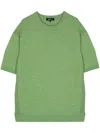 MAN ON THE BOON. ROUND-NECK LINEN T-SHIRT