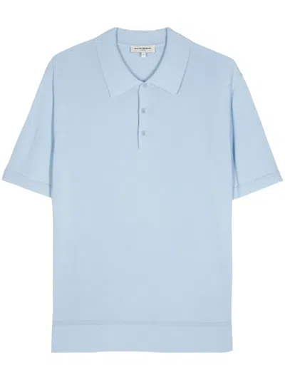 Man On The Boon. Short-sleeve Polo Shirt In Blue