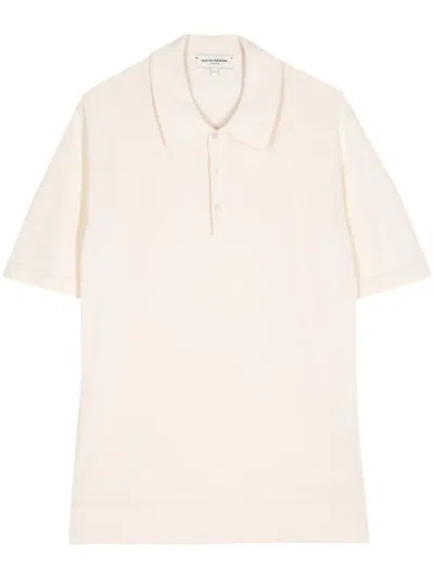 Man On The Boon. Short-sleeve Polo Shirt In Neutrals