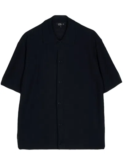 Man On The Boon. Short Sleeved Cotton-blend Cardigan In Blue