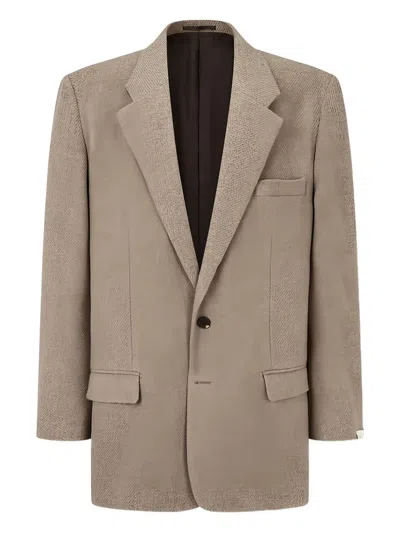 Man On The Boon. Single-breasted Blazer In Brown
