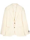 Man On The Boon. Single-breasted Blazer In White