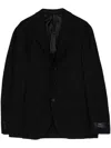 Man On The Boon. Single-breasted Checked Jacket In Black