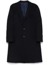 Man On The Boon. Stitched Single-breasted Coat In Blue