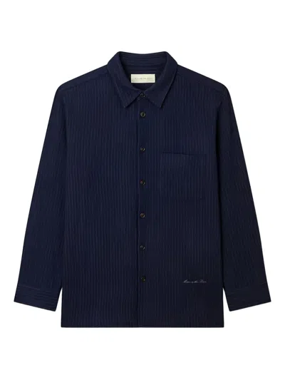 Man On The Boon. Striped Shirt In Blue