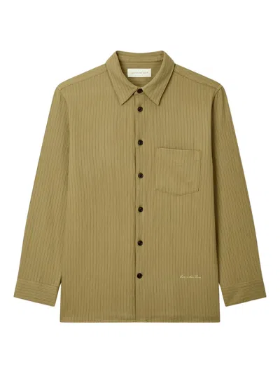 Man On The Boon. Striped Shirt In Brown