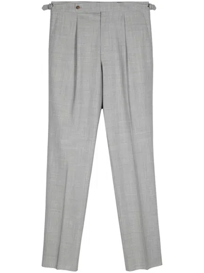 Man On The Boon. Tapered-leg Wool-blend Trousers In Grey