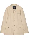 Man On The Boon. Textured Field Jacket In Neutrals