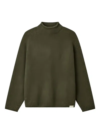 Man On The Boon. Turtleneck Jumper In Green