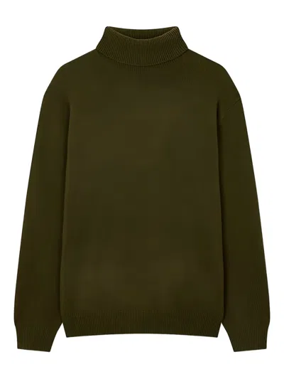 Man On The Boon. Turtleneck Sweater In Green