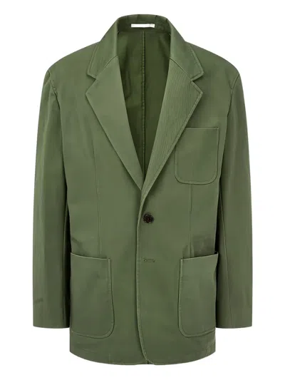 Man On The Boon. Twill Cotton Jacket In Green