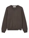 Man On The Boon. V-neck Knit Pullover In Brown