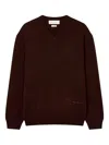 Man On The Boon. V-neck Sweater In Brown
