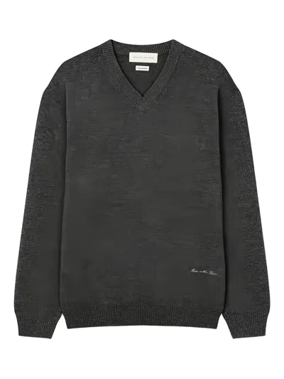 Man On The Boon. V-neck Sweater In Gray