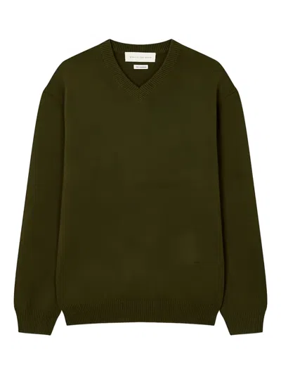 Man On The Boon. V-neck Sweater In Green