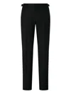 Man On The Boon. Waist-tab Trousers In Black