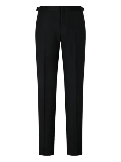 Man On The Boon. Waist-tab Trousers In Black