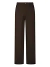 Man On The Boon. Washed Straight Chino Trousers In Brown