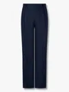 Man On The Boon. Wide-leg Linen Trousers In Blue