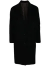 Man On The Boon. Single-breasted Cashmere Coat In Black