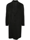Man On The Boon. Single-breasted Cashmere Coat In Black