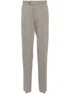 Man On The Boon. Wool-blend Tapered Trousers In Grey