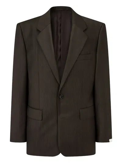 Man On The Boon. Wool Four Seasons Suit Jacket In Brown