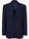 Man On The Boon. Wool Single-breasted Blazer In Blue