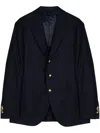 Man On The Boon. Wool Single-breasted Blazer In Blue