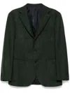 Man On The Boon. Wool Single-breasted Blazer In Green